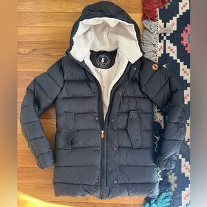 Save the Duck black kids youth size 16 coat